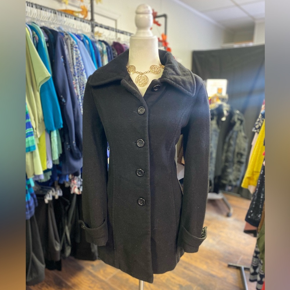 Croft & Barrow Black Pea Coat for Women